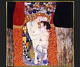 Gustav Klimt Canvas Paintings - mother and child